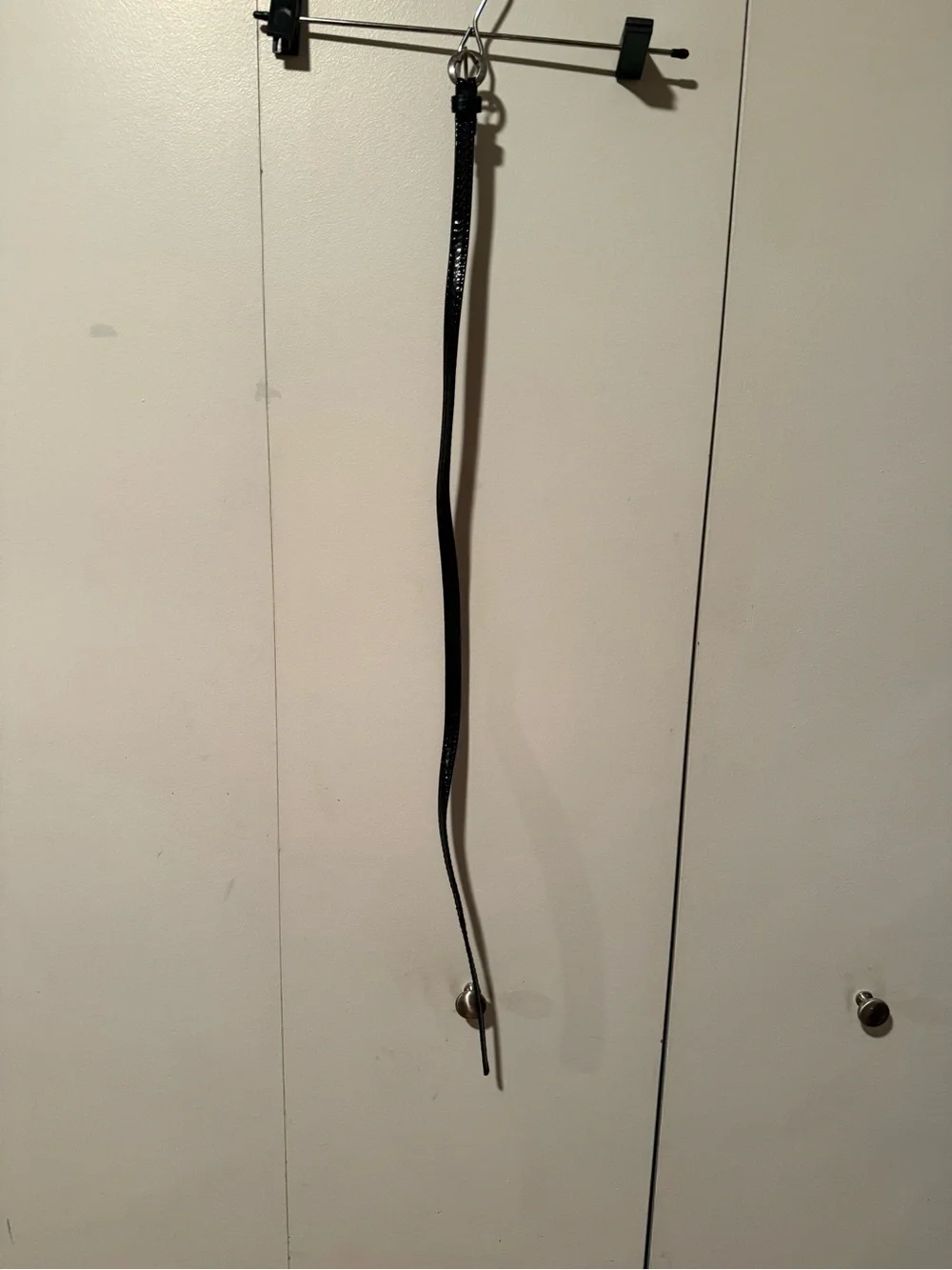 Black Leather Strap Belt